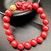 Feng Shui Amulet Bracelet Prosperity Red Bead Bracelet with Charm Red Pi Xiu/Pi Yao Attract Lucky Wealthy Bangle for Women/Men(10mm&1 Pixiu)