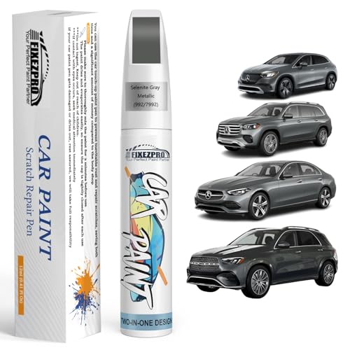 Image of 992 /7992 Selenite Gray Metallic Car Touch Up Paint Compatible with Mercedes-Benz Color Match Auto Paint Repair Pen,Professional Car Scratch Repair Remover Pen Quick & Easy to Use