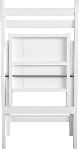 Miniatura 10 de COSCO XL Silla plegable con respaldo de listones de madera paquete de 2 color blanco