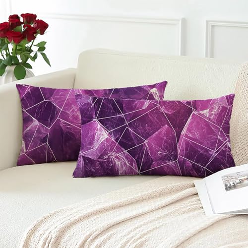 Housse de coussin rectangulaire violette 40x80cm idéale pour soulager vos cervicales