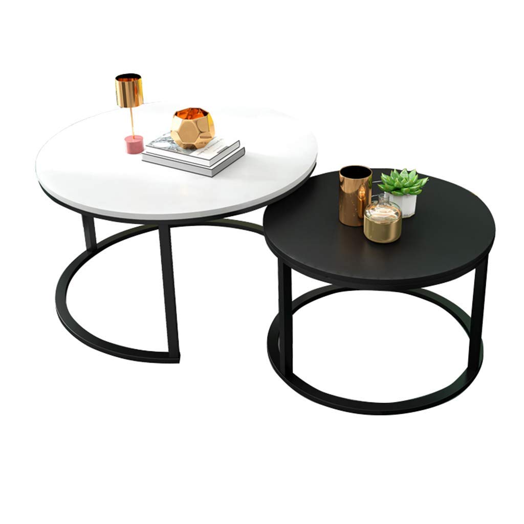 Table basse ronde gigogne et extensible pour optimiser l'espace du salon