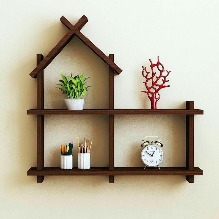 Deion Wall shelve for Living Room|Book Shelf for Home|Interior Decoration Items|Wall Decor|Display Shelves|Wall Hanging for Home Decoration|Home Decor|showpiece Stand (Brown) (B0D9KD5K6S) Amazon Price History, Amazon Price Tracker