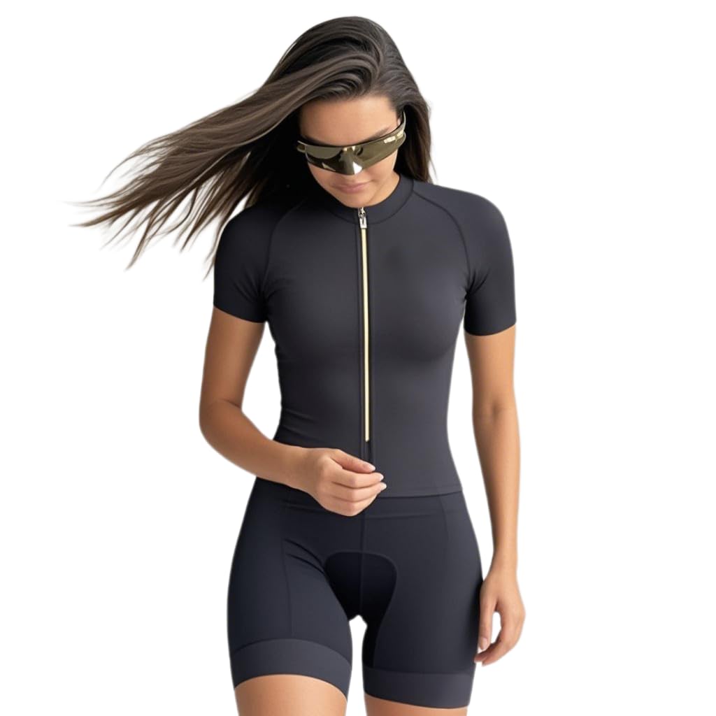 Traje de triatlón de una pieza para mujer, traje de ciclismo profesional de manga corta, ajustado, talla XS a 3XL