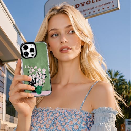 ChiCaseVer for iPhone 13 / iPhone 14 Case Vintage Cat Floral Art on Green - image 6