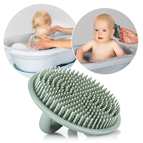 reer BabyCare Badebürste aus Silikon | Babybürste | für extra weiche und sanfte Pflege Deines Baby