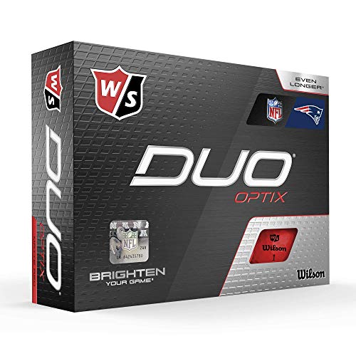 Wilson Duo Soft Nfl Golf Balls (1 Dozen)-New England,Red, Standard #TOP2