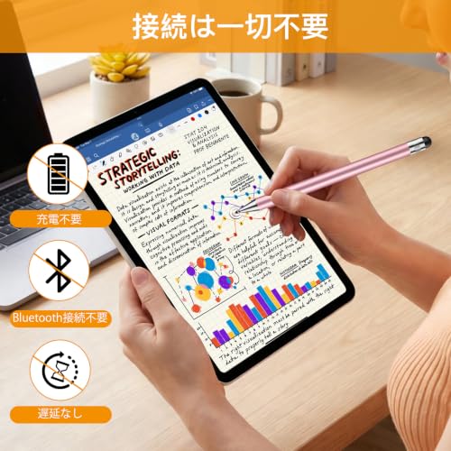 Image of Digiroot Stylus Pen, Stylus Pen, Smartphone, Set of 5, 2-in-1