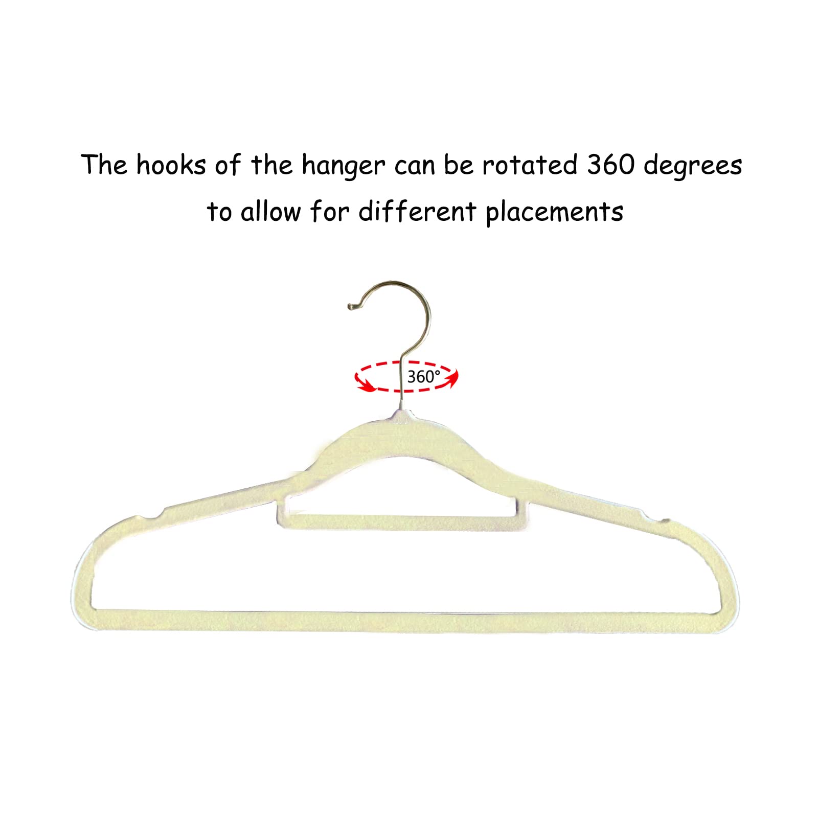 Vastsea 10 Piezas Perchas de Terciopelo, Perchas de Plástico para Trajes, Percha Antideslizante, Se Puede Utilizar para Chaquetas, Vestidos, Camisas