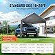 VEVOR Carport-Garagenzelt, 3 x 6 m, Garagendachzelt, wasserdicht und UV-geschützt, einfache Installation mit Spanngurten, Grau (nur Dachabdeckung, Rahmen Nicht im Lieferumfang enthalten)
