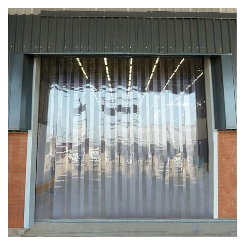 Qulamrdk Rideau À Lanières en Plastique Transparent, de Porte Imperméable PVC Isolant Lanieres pour Usage Commercial, Industriel,...