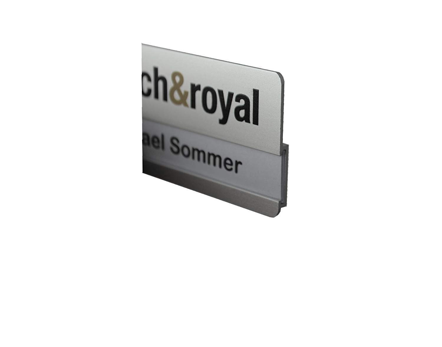 25 Stück Aluminium Namensschilder mit Magnet, individuellem Logodruck, abgerundeten Ecken, Farbdruck mit Ihrem Logo, Magnetbefestigung, Name Badge, Namensschild für Kleidung, selbstbeschriftbar, mit Ihrem Logo, Namensschildchen mit Magnet silber Leichtmet