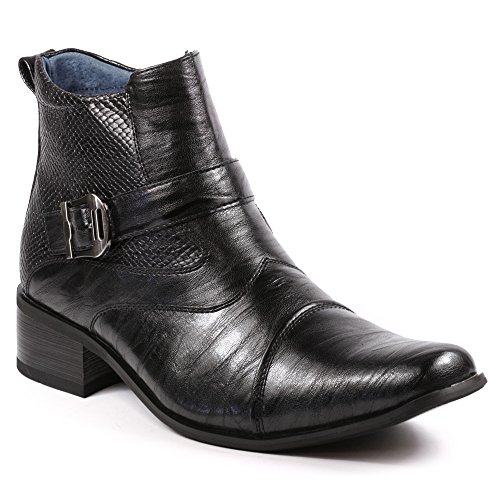 Metrocharm MET525-9 Men's Buckle Strap Western Cowboy Formal Dress Casual Fashion Boots