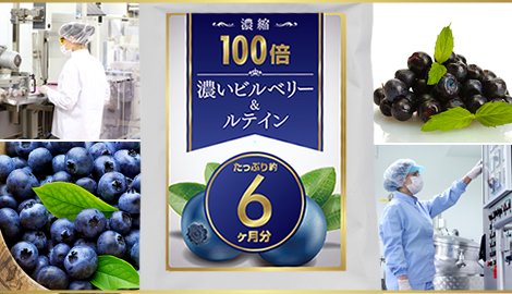 Amazon | 濃縮100倍 濃いビルベリー＆ルテイン たっぷり360 粒 約6