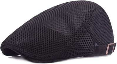 YAMEE Casquette Beret Homme été Respirant,Bérets Plate Femme Été Casquette Gavroche en Maille,Chapeau d'été en Maille Respirante pour Homme (Tour de tête 56-60cm)