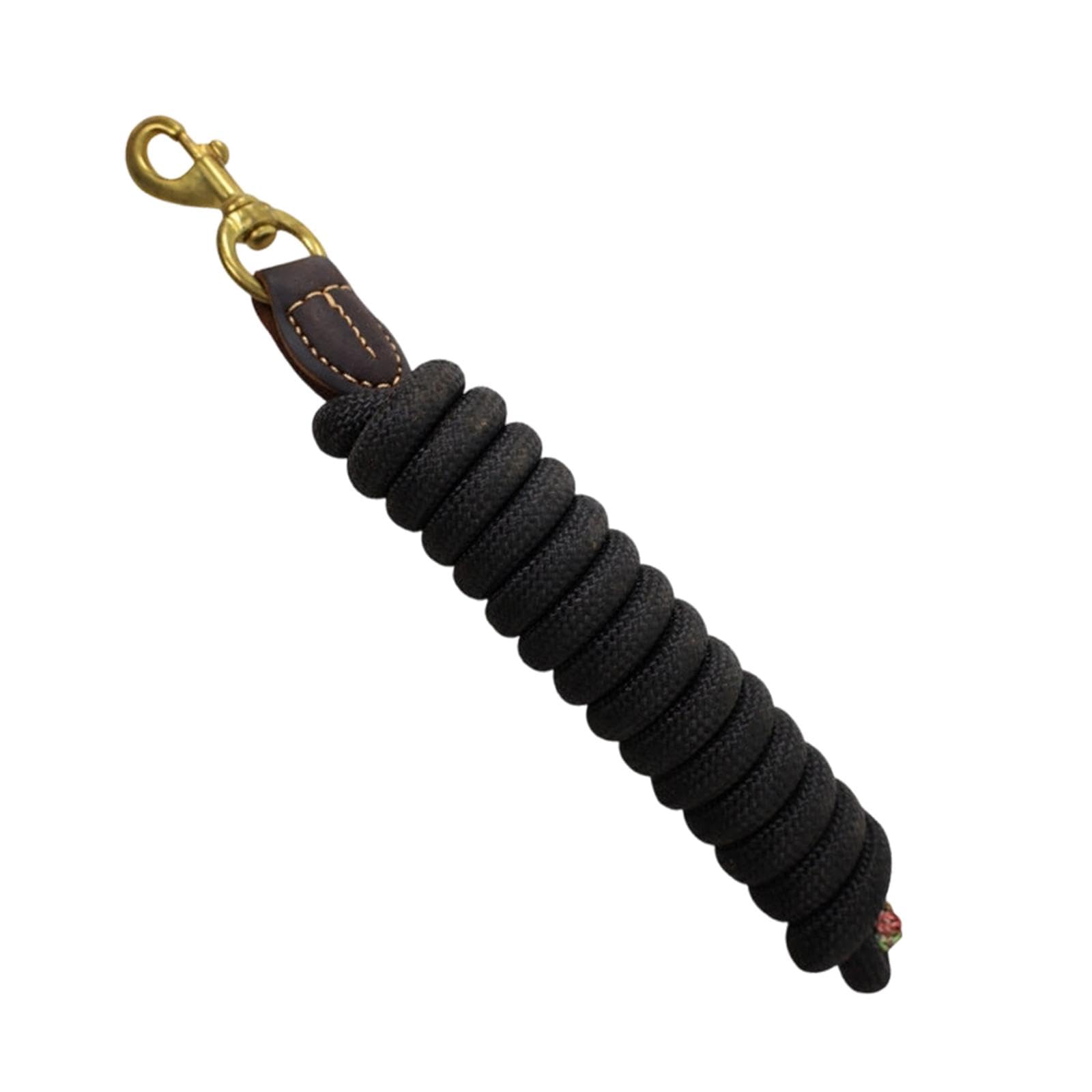 Corda Addestramento Cavallo Lunge Corda Guida Resistente con Moschettone Filo Rame Nylon Elevata Adatta per Esercizi Equina, Nero