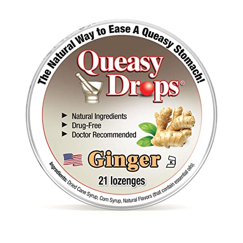 Three Lollies Ginger Queasy Pop Drops - Natural Morning Sickness, Travel Sickness and Chemo Nausea Remedy