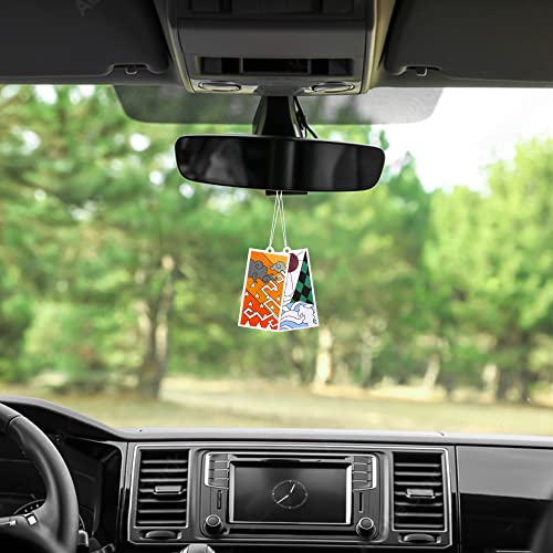 8Pcs Anime Hanging Air Fresheners For Cars, Tanjiro Nezuko Anime Car Air Freshener Gift Set Office Room Cute Fresheners Cartoon Aromatic Incense Chips Rearview Accessories Home Party Supplies #TOP6