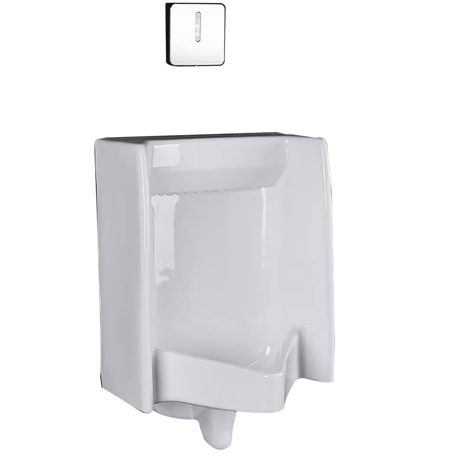 Ceramiczny pisuar ścienny dla mężczyzn, odporny na zalanie, czujnik nocny, spłukiwanie, idealny do domu, hotelu, baru i lotniska, oszczędność miejsca, higieniczne rozwiązanie łazienkowe