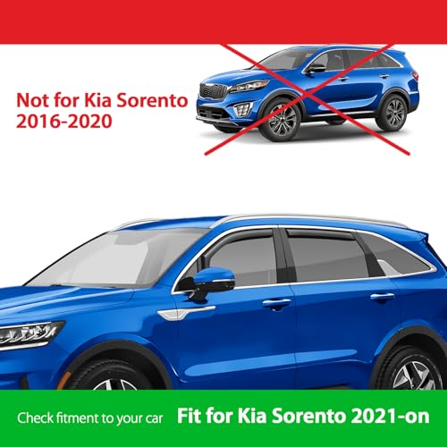 Goodyear Shatterproof in-Channel Window Deflectors for Kia Sorento 2021-2026, Rain Guards, Window Visors for Cars, Vent Deflector, Car Accessories, 4 pcs. - GY008439 by Goodyear - Used condition - Image 3