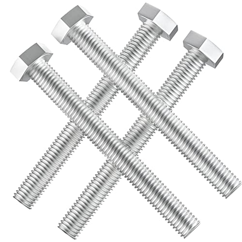 Image of 1 /2-13 x 4 (1 to 7 inch Optional) Hex Head Screw Bolt, Stainless Steel 18-8(304), Fully Threaded,5pcs