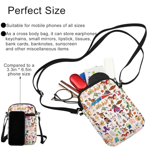 JNIAP Cartoon Movie Crossbody Bag Cartoon Lover Gifts Cartoon Characters Shoulder Bag3