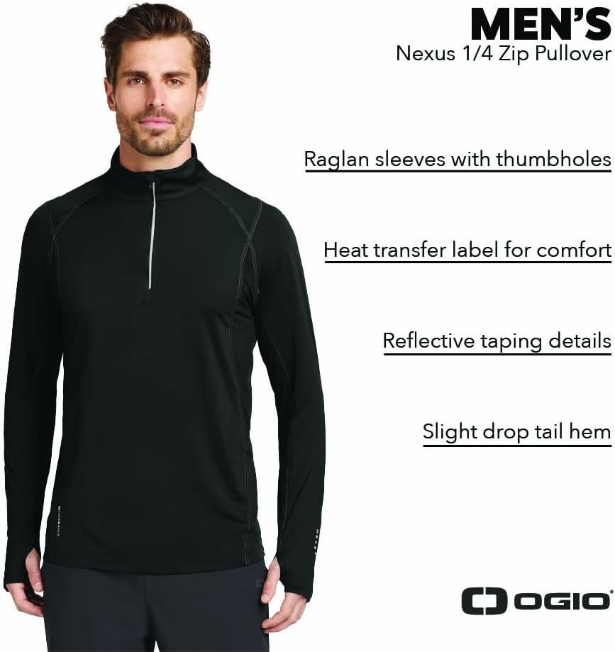 OGIO Unisex Nexus Quarter Zip Pullover | Lightweight Jacket for Men & Women, Spring Jacket for Running & Casual Wear - Image 4