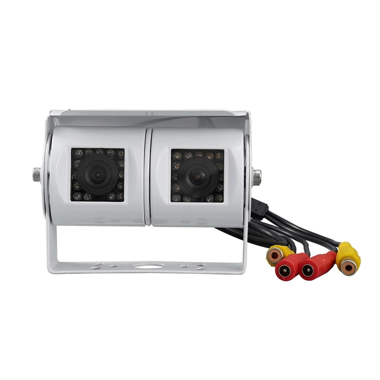 Camara Marcha Atras Cámara Marcha Atrás Blanca Doble Lente, Respaldo RV, Lente Ángulo Ajustable Doble, Cámara CCD Visión Trasera para Camión Y Autobús
