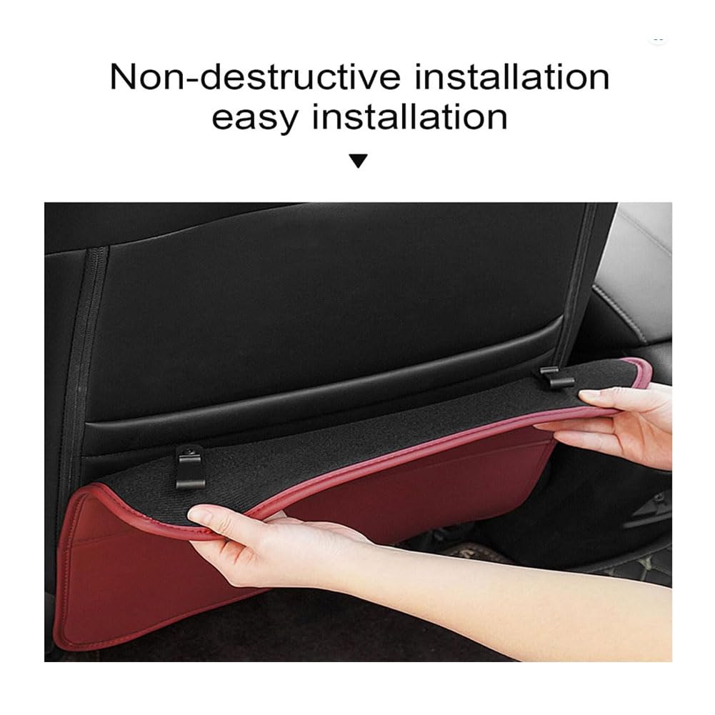 2 Pezzi Auto Protezione per Schienale del Sedile per Citroen Spacetourer/Xsara/Jumpy, Anti-Calcio Organizer Sedile Posteriore con Tasca Interni Accessori,C/Beige