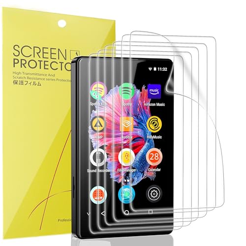 Lamshaw Compatible for Luoran M4B MP3 Player Screen Protector, [6 Pack] Full Coverage TPU Clear Film Compatible for Luoran M4B 4 inches MP3 Player (6 Pack)