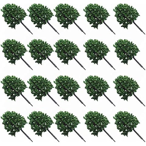 BIGFANGDAFA 20 Pcs Model Trees 1.18 inch Miniature Landscape Trees Mini Model Train Scenery for DIY Scenery Landscape Architectural Models Cover