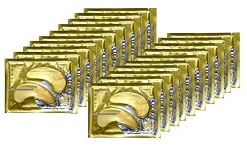 Smyrna Anti-Aging, Anti Wrinkle 24k Gold Collagen Eye Pads Patches, Eye Mask - Repair and Moisturize Puffy Eyes, Dark Circles (20 Pairs) by Smyrna