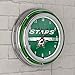 Trademark Global NHL Chrome Double Rung Neon Clock - Dallas Stars