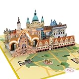 papercrush® Pop-Up Karte Leipzig - Besonderer Gutschein oder Geldgeschenk für Leipzig Reise, 3D Geschenkkarte oder Hotelgutschein zum Geburtstag, Geschenkidee für Städtetrip in Deutschland