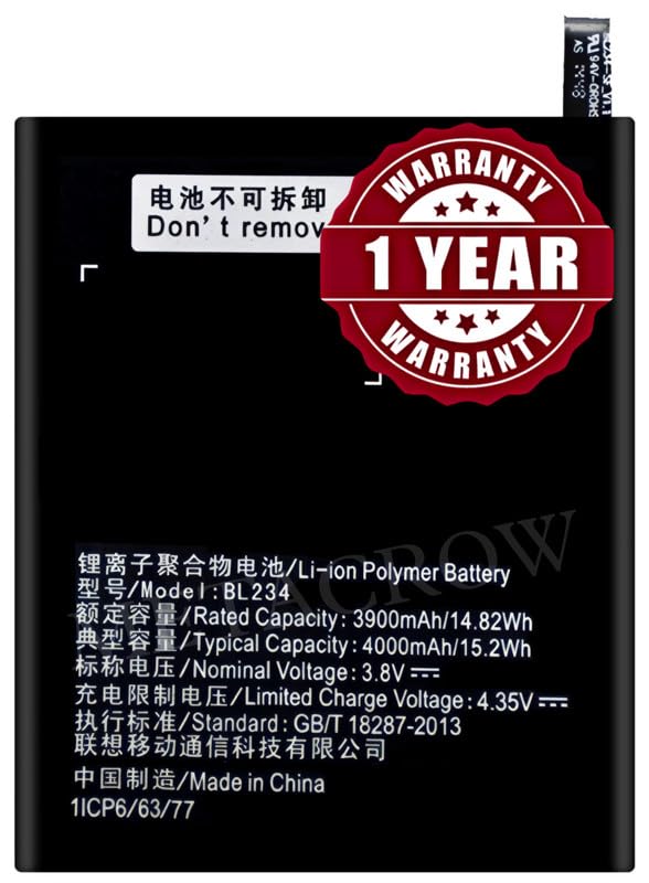 Image of Original BL234 Battery Compatible for Lenovo Vibe P1m (P1ma40) | P70 (P70-A) | A5000 - (4000mAh) - 1 Year Warranty JK1
