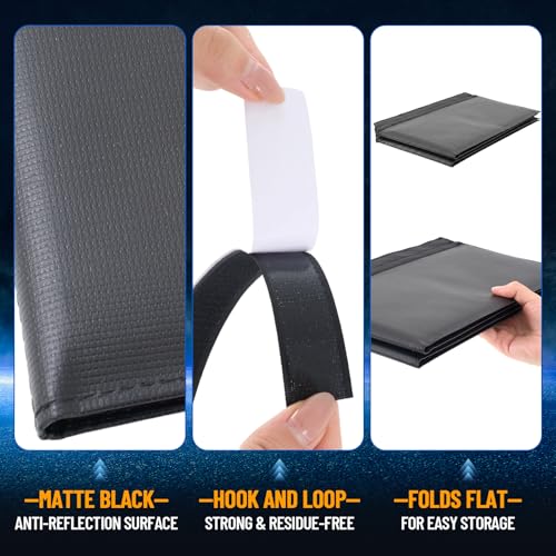 Image of 1 Set Adjustable Monitor Hood Sunshade, 17-27 Inch, Black PVC Screen Protector, Anti-Glare Shade, Expandable Light Blocker for Multiple Monitor Sizes, No-Tool Setup, Reduces Eye Strain