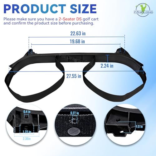 Panglong 2 Seat Ds Golf Cart Bag Holder With Screws, Golf Bag Attachment For 1987-Up Club Car Ds 2 Seat Models thumb #4