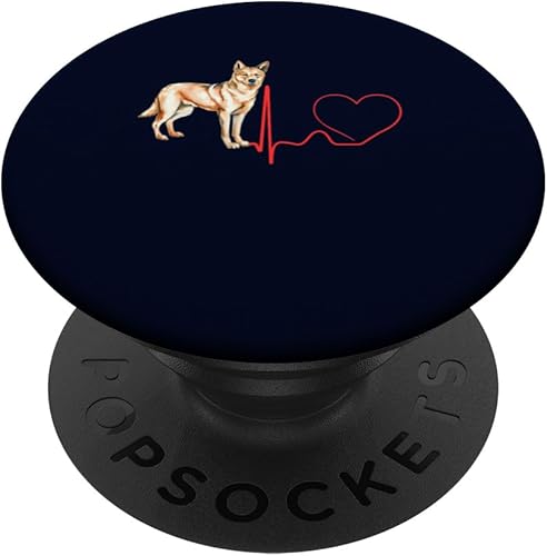 Dingo Dog Heartbeat EKG Funny My Dogs Are My Cardio PopSockets intercambiables PopGrip
