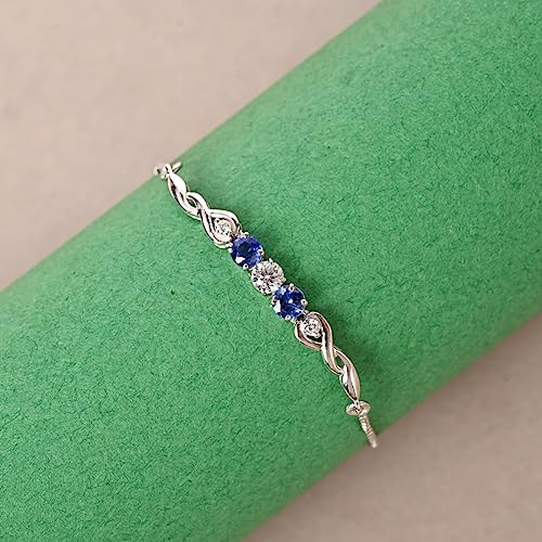 Image of Clara 925 Pure Silver Classic Hand Bracelet | Adjustable, Anti Tarnish, Swiss Zirconia | Gift for Women and Girls
