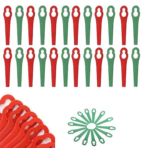 KQNM 100 PCS Lama decespugliatore Lama per decespugliatore Lame per decespugliatori di plastica Lame per tagliabordi Lama tagliaerba Lame plastica tagliabordi Coltello per tagliaerba