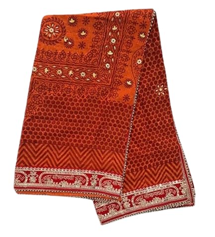 fashion & heritage - delivering ethnicity Fashion and Heritage-Delivering Ethnicity Uttarakhand Cotton Handmade Kumaoni Pichora Pichodi Pichoda With Silver Border For Women's Bridal Marriage-picture-51