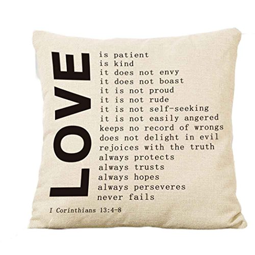 Beautyvan Square Pillow Cover Toss Pillowcase Hidden Zipper Closure (Beige E)