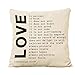 Beautyvan Halloween LOVE Square Pillow Cover Cushion Case Toss Pillowcase Hidden Zipper Closure (YXP60728656 A)