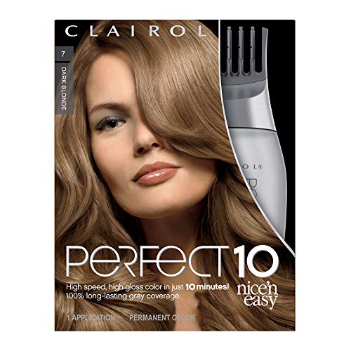 Clairol Nice'n Easy Perfect 10 Permanent Hair Color, 7 Dark Blonde, Pack of 1