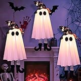 halloween decorations ghost outdoor, 3 pezzi halloween luminato up hanging ghost, ghosts light streghe, fantasma appeso luminoso, per giardino, cortile, festa, albero, porta