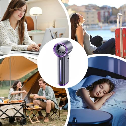 Ventilador de mano con niebla para combatir el calor extremo en exteriores 4