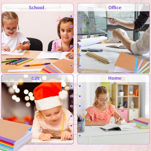 Carnets de composition en vrac A5 kraft pour journal de notes et fournitures bureau - 8