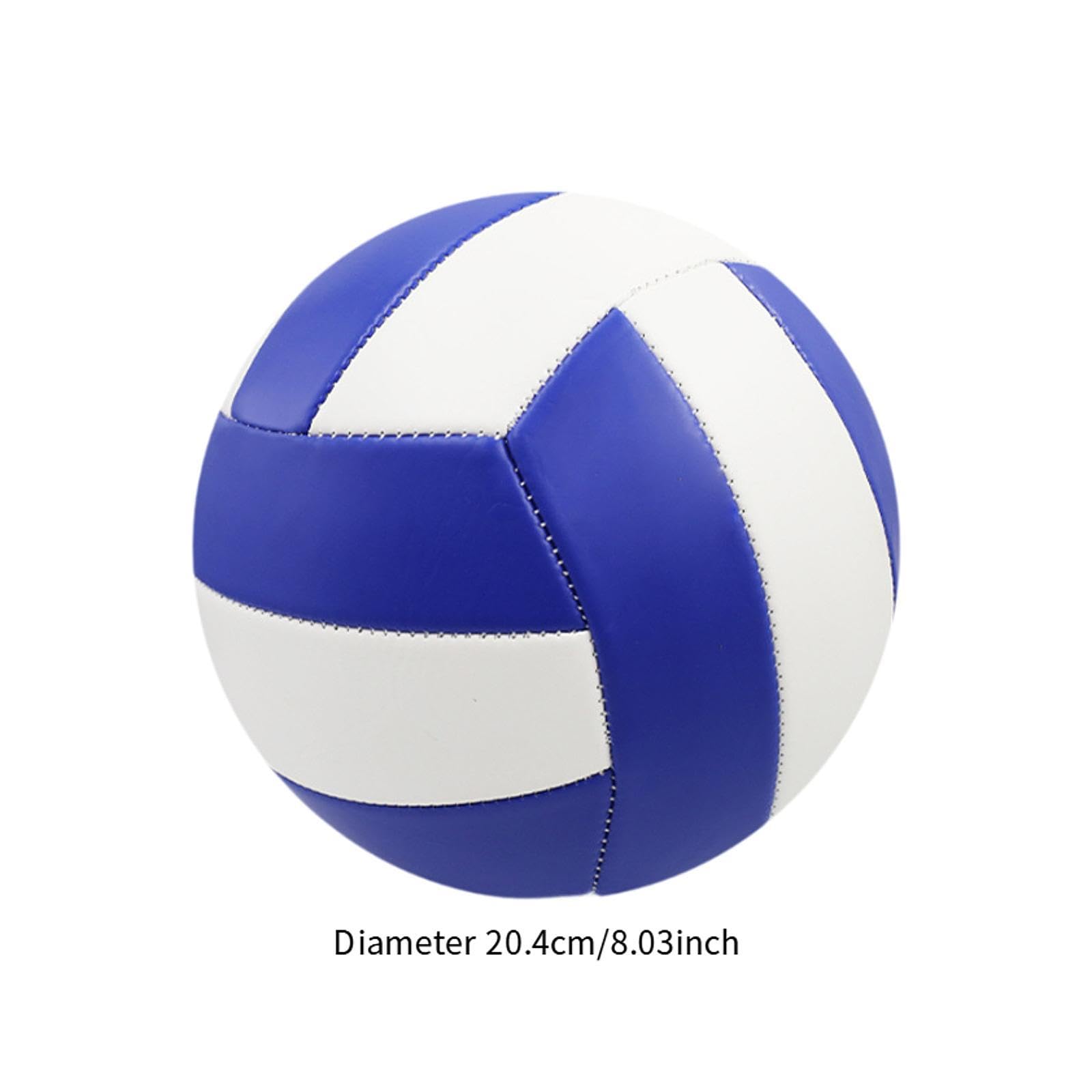 Vaveren Volleyball Size 5 Indoor Outdoor Competition Recreational Waterproof Official Ball Beach Volleyball for Adults Kids Beginners, Blue White