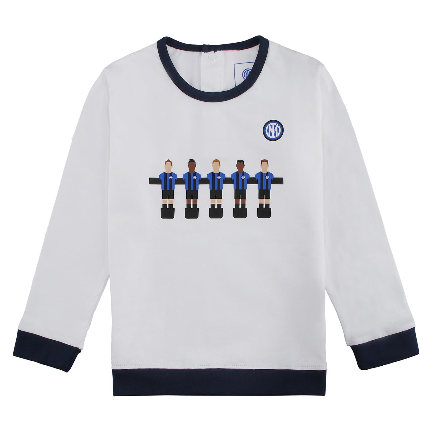 Inter Set Neonato Maglietta a maniche lunge e pantaloni lunghi, Unisex 0-24 mesi, 100% cotone