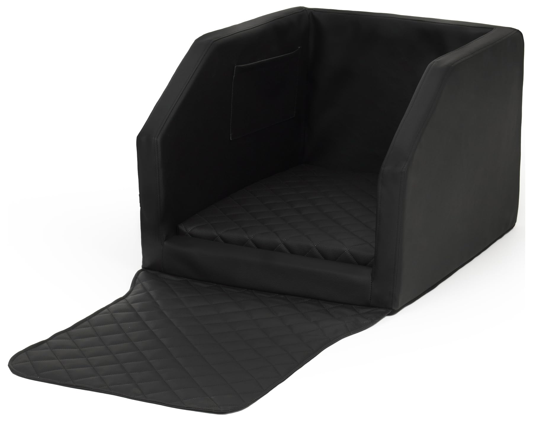 Autohundebett Hunde-Autositz Hundebett f. Rückbank Hundesitz Anschnallgurt 55x70 (Farbe: schwarz)