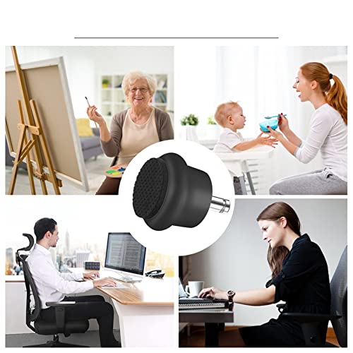 Roulettes pivotantes de rechange pour chaise de bureau lot de 5 - 6